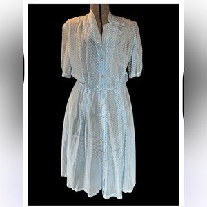 Sheer vintage 1950s shirtwaist dress